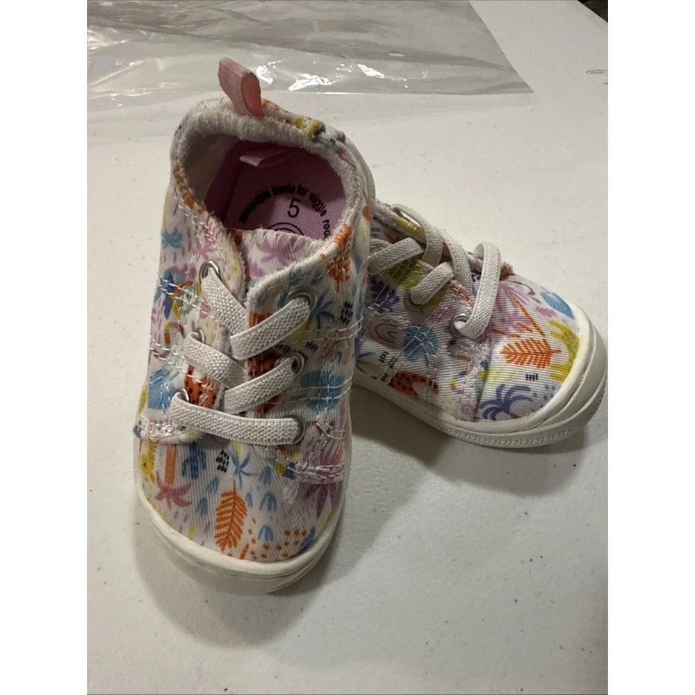Wonder Nation‎ Memory Foam slip ons- Animal Palm Print Kids Size 5